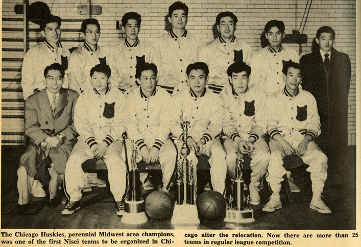 The Chicago Huskies basketball team, 1951.
