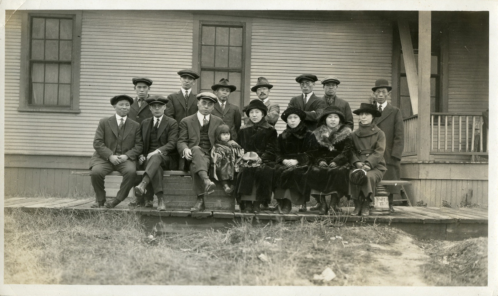 A group of railroad workers with their wives, Whitefish, Mt, ca. 1922.