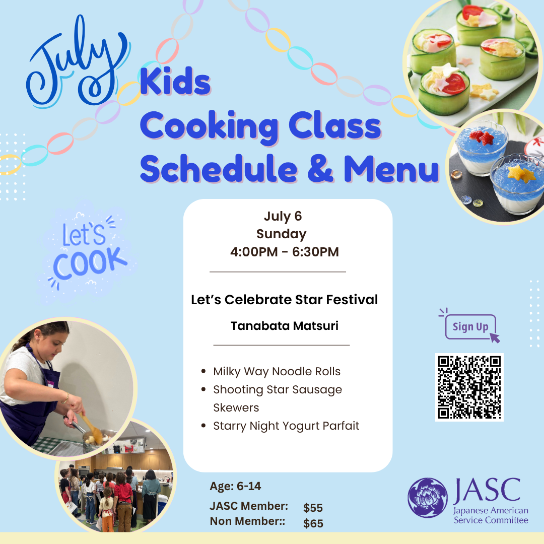 July Kids Cooking Class Schedule & Menu
