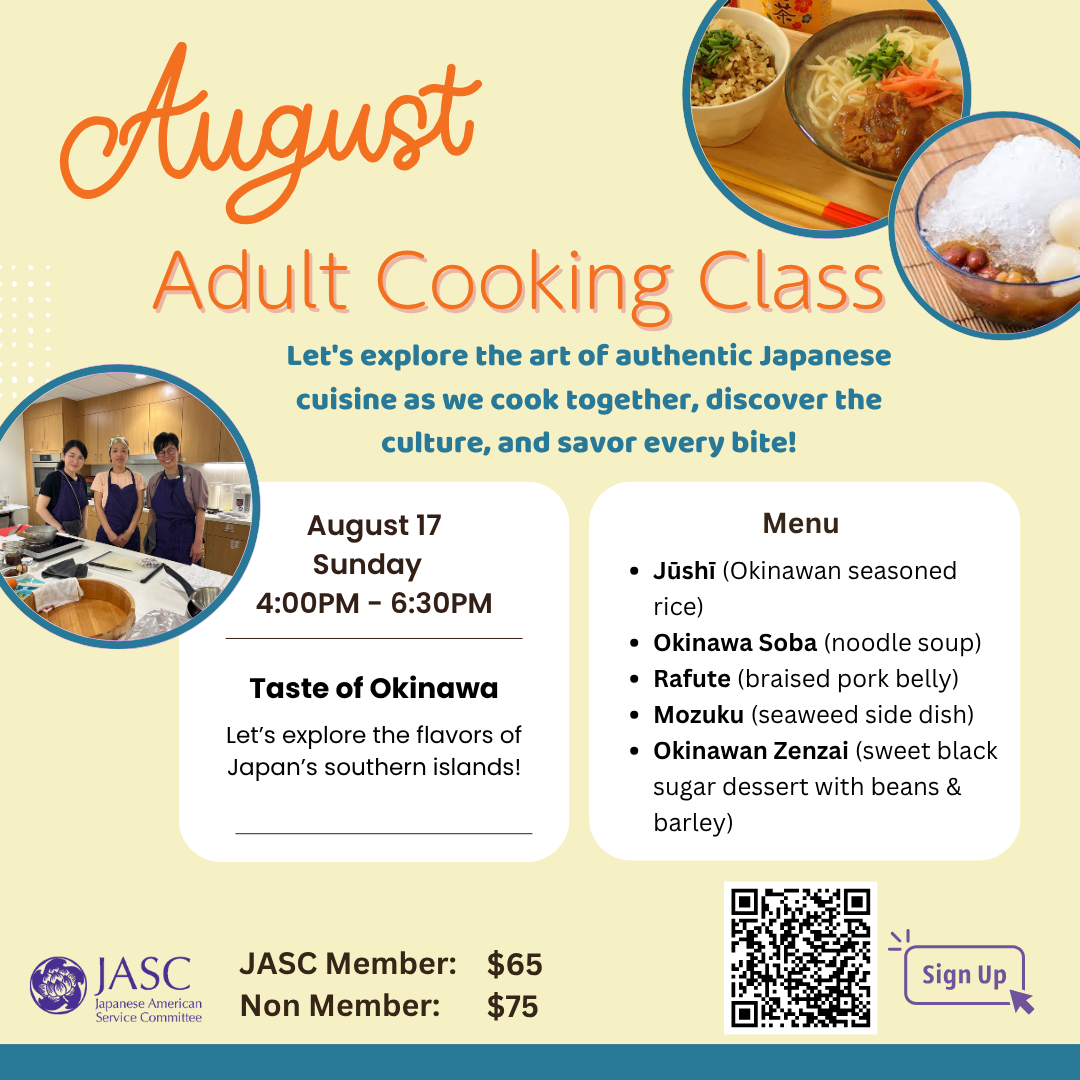 August Cooking Class Schedule & Menu