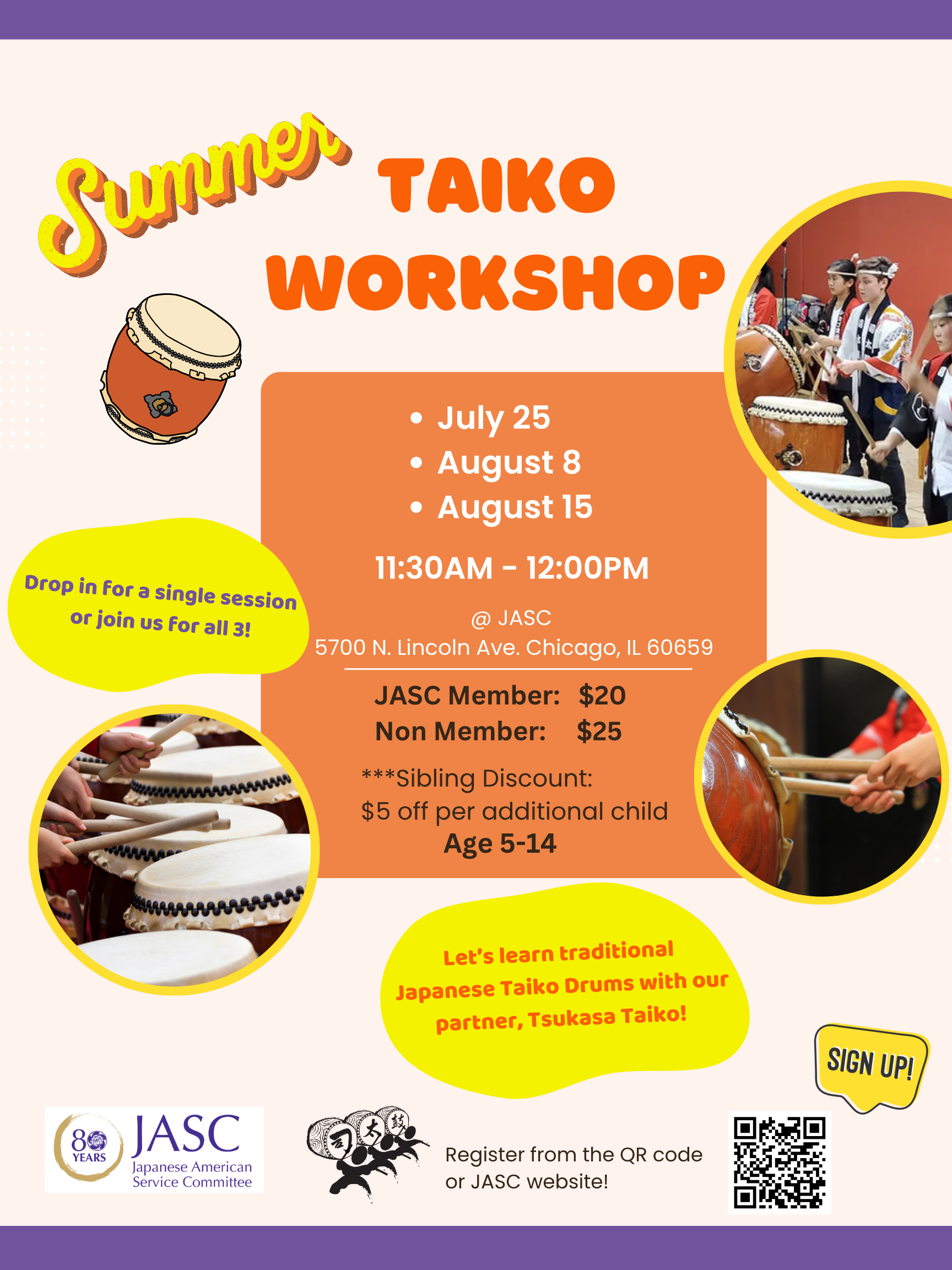 Summer Taiko Workshop (Poster (US))