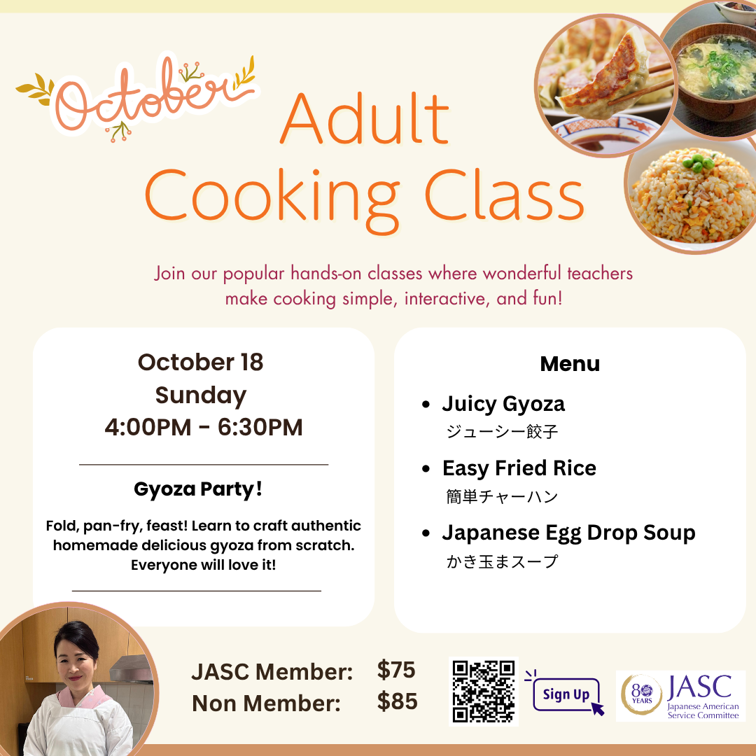 OctoberCooking Class Schedule & Menu